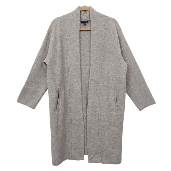 Banana Republic Open Cardigan Womens Medium Brown Wool Blend Cozy Knit Longline - Picture 1 of 11